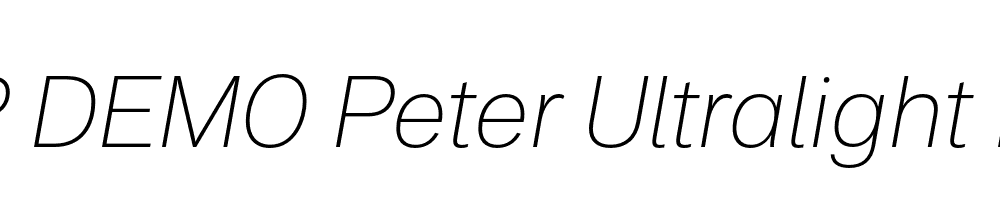 FSP DEMO Peter Ultralight Italic