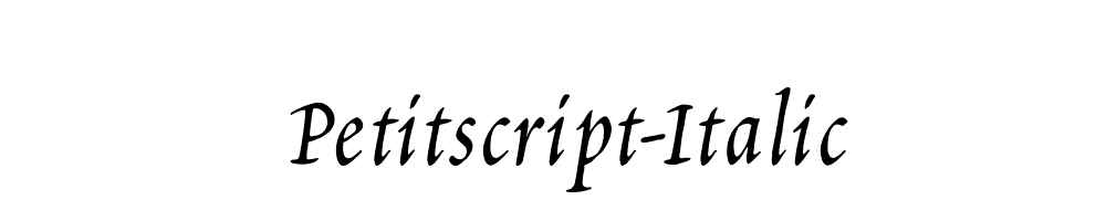 Petitscript-Italic