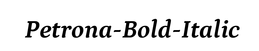 Petrona-Bold-Italic