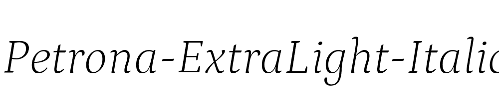 Petrona-ExtraLight-Italic