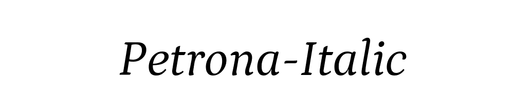 Petrona-Italic