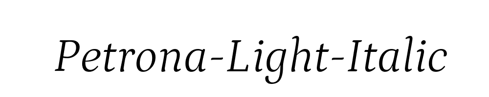 Petrona-Light-Italic