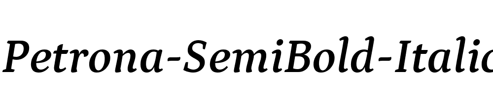 Petrona-SemiBold-Italic