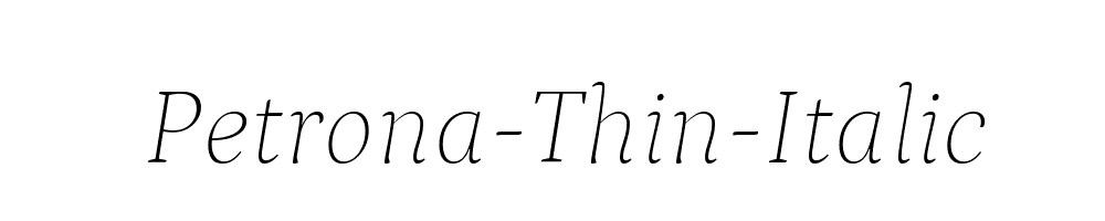 Petrona-Thin-Italic