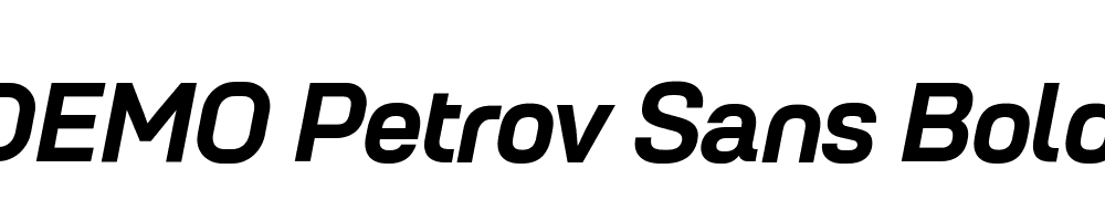 FSP DEMO Petrov Sans Bold Italic