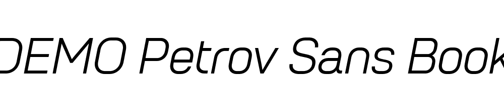 FSP DEMO Petrov Sans Book Italic