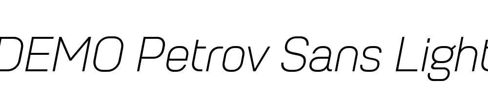 FSP DEMO Petrov Sans Light Italic