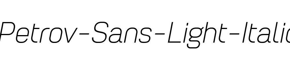 Petrov-Sans-Light-Italic