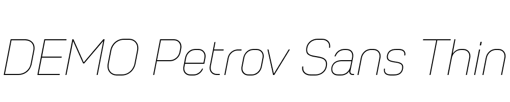 FSP DEMO Petrov Sans Thin Italic