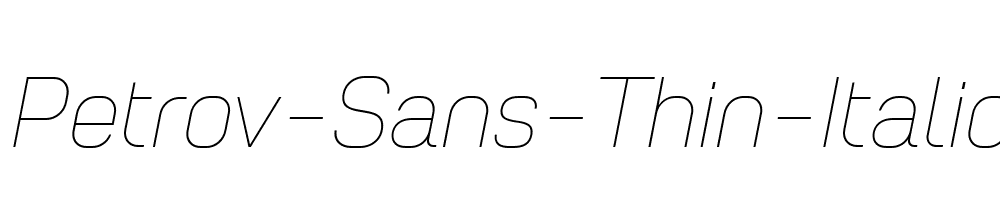 Petrov-Sans-Thin-Italic