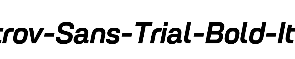 Petrov-Sans-Trial-Bold-Italic