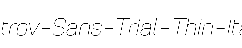 Petrov-Sans-Trial-Thin-Italic