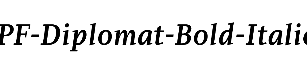 PF-Diplomat-Bold-Italic