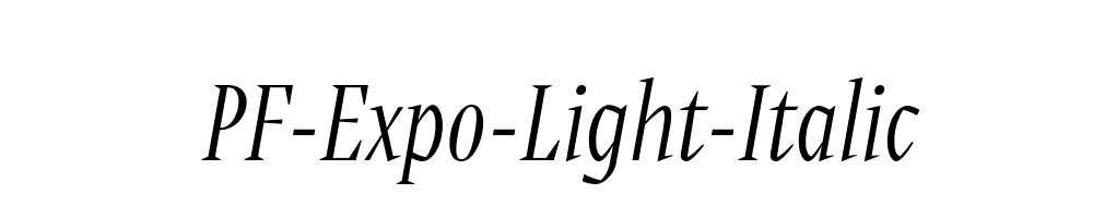 PF-Expo-Light-Italic