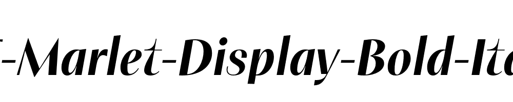 PF-Marlet-Display-Bold-Italic