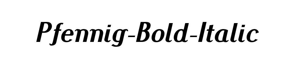 Pfennig-Bold-Italic