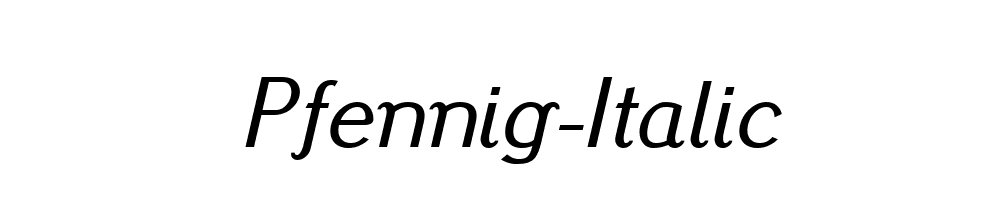 Pfennig-Italic