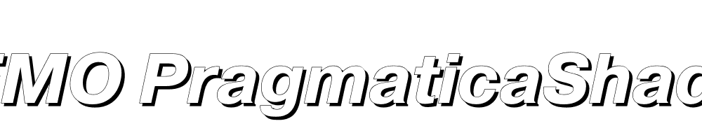  DEMO PragmaticaShadow Italic Regular