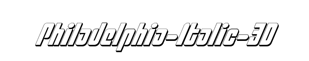 Philadelphia-Italic-3D