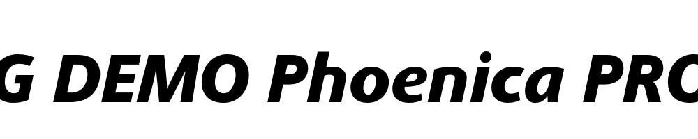  DEMO Phoenica PRO Black Italic