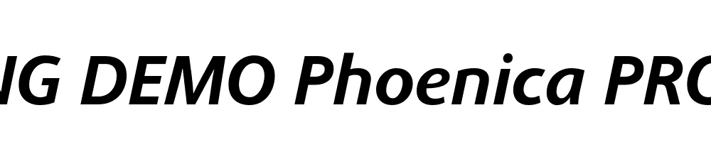  DEMO Phoenica PRO Bold Italic