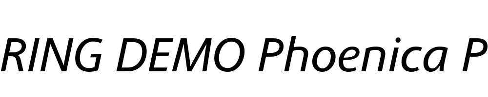  DEMO Phoenica PRO Italic