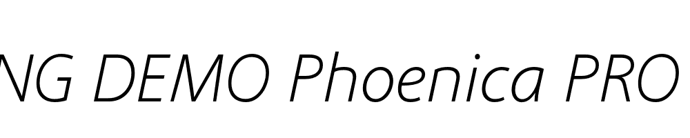  DEMO Phoenica PRO Light Italic