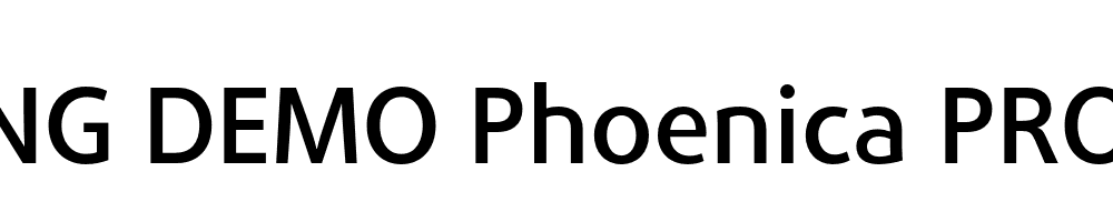  DEMO Phoenica PRO Light Bold