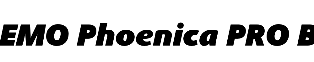  DEMO Phoenica PRO Black Bold Italic