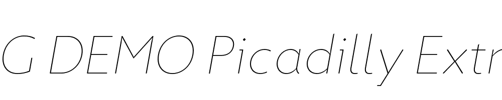  DEMO Picadilly ExtraLight Italic