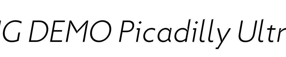  DEMO Picadilly UltraLight Italic