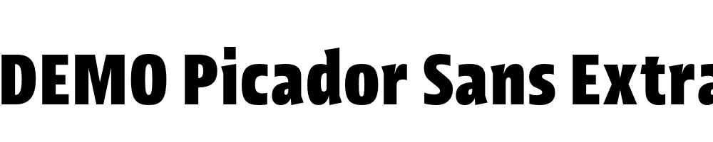  DEMO Picador Sans ExtraBold Regular