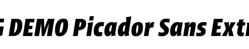  DEMO Picador Sans ExtraBold Italic