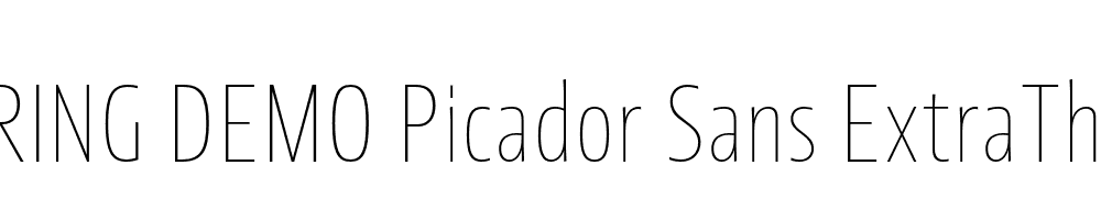  DEMO Picador Sans ExtraThin Regular