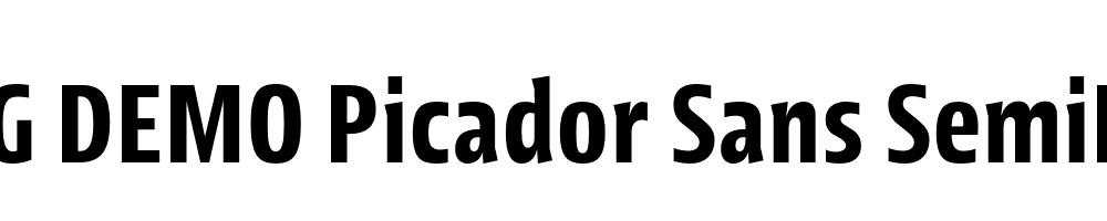  DEMO Picador Sans SemiBold Regular