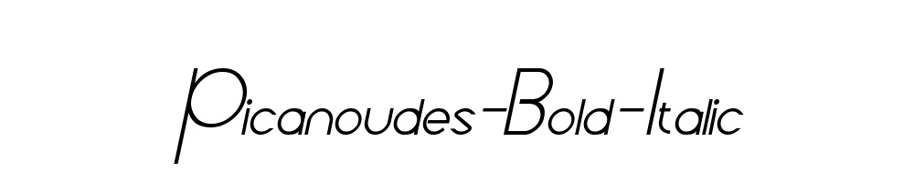 Picanoudes-Bold-Italic