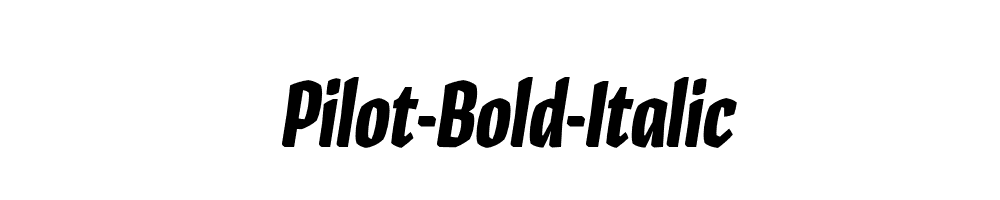 Pilot-Bold-Italic