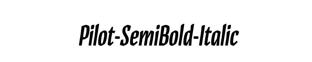 Pilot-SemiBold-Italic