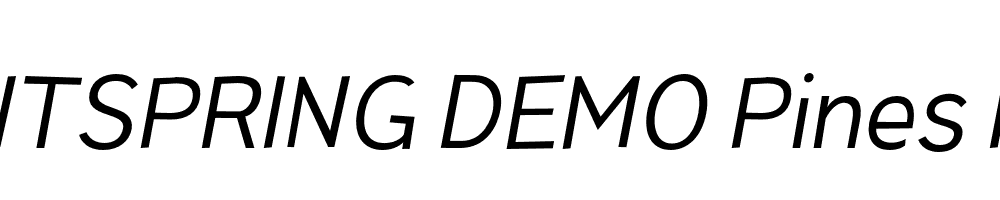  DEMO Pines Italic