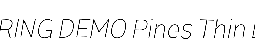  DEMO Pines Thin Bold Italic