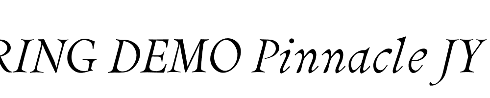  DEMO Pinnacle JY Pro Italic