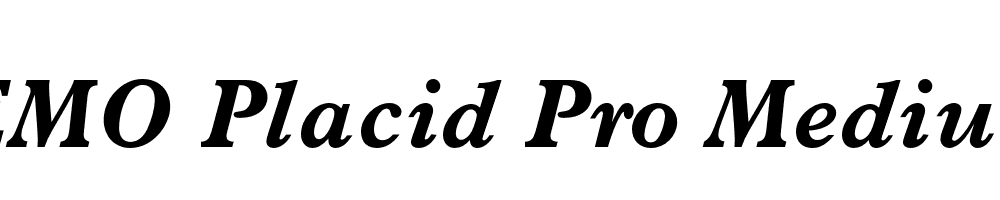 FSP DEMO Placid Pro Medium Italic