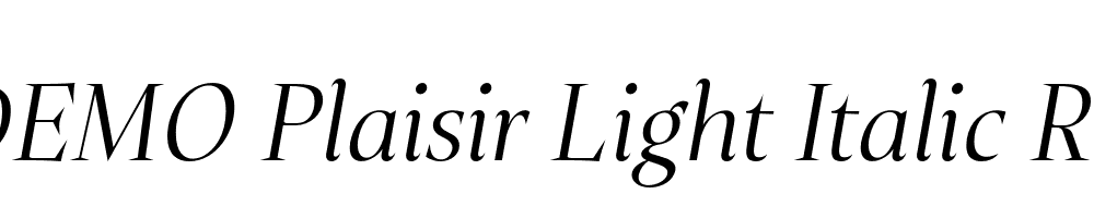 FSP DEMO Plaisir Light Italic Regular