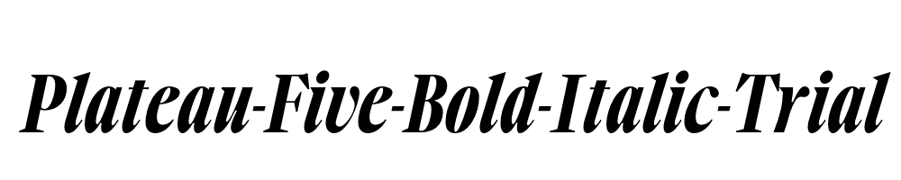 Plateau-Five-Bold-Italic-Trial