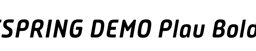  DEMO Plau Bold Italic