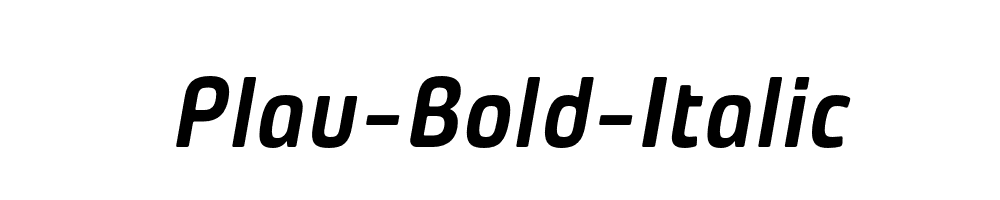 Plau-Bold-Italic