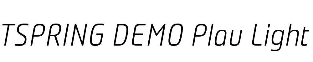  DEMO Plau Light Italic