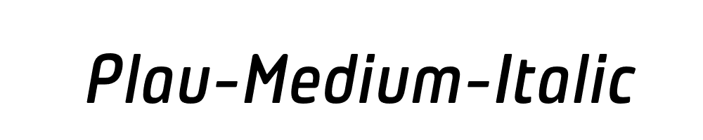 Plau-Medium-Italic