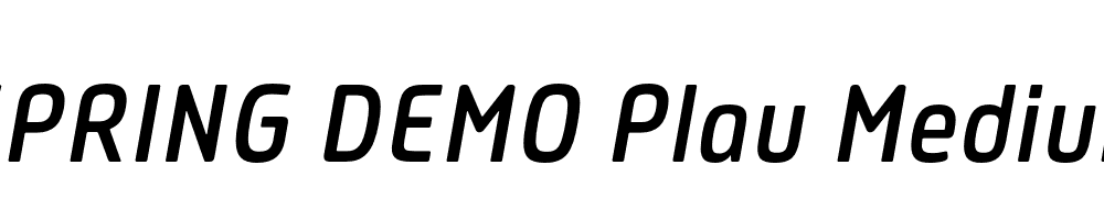  DEMO Plau Medium Italic