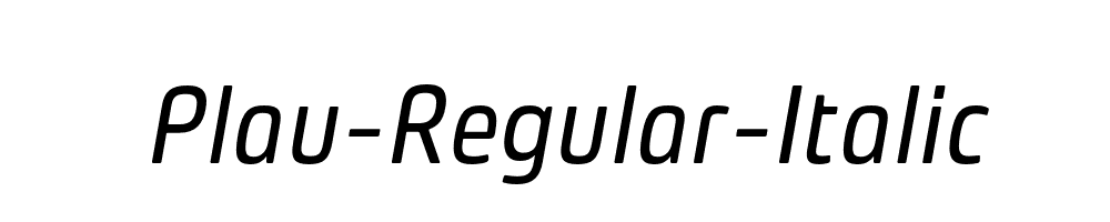 Plau-Regular-Italic